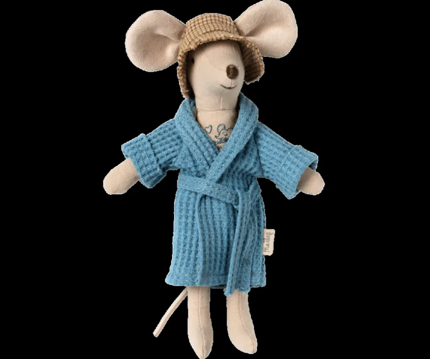 Discount Bathrobe - Dusty Blue, Dad/Mum Mouse Beach