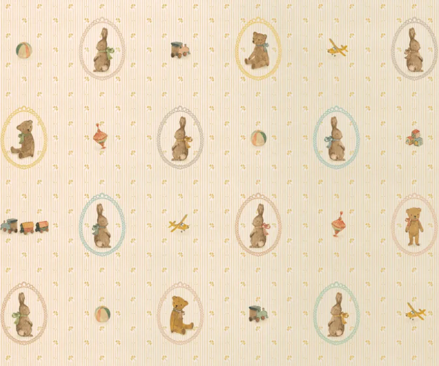 New Gift Wrap, Bunnies And Teddies - 10 M Gift Wrap & Ribbon
