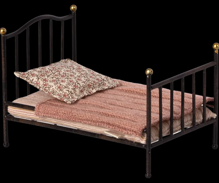 Outlet Vintage Bed, Mouse - Anthracite Castle Furniture