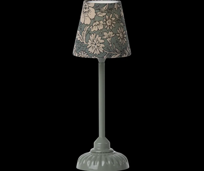 Sale Vintage Floor Lamp, Dark Mint - Mouse Dollhouse Furniture